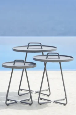 Cane-line On-the-move table, small, light grey