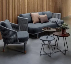 Cane-line On-the-move table, small, bordeaux