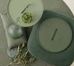 Cane-line On-the-move table, small, dark green