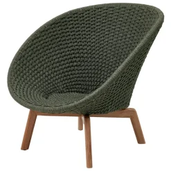 Cane-line Peacock lounge chair, teak - dark green