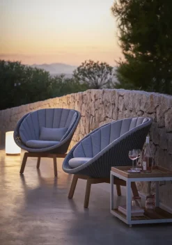 Cane-line Peacock lounge chair, teak - dark green