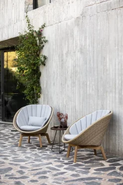 Cane-line Peacock lounge chair cushion set, light grey