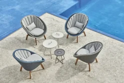 Cane-line Peacock lounge chair cushion set, light grey