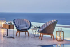 Cane-line Peacock lounge chair cushion set, light grey