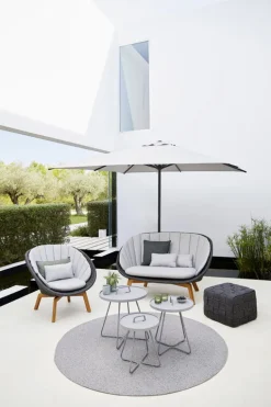 Cane-line Peacock lounge chair, teak - dark grey