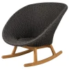 Cane-line Peacock rocking chair, teak - dark grey