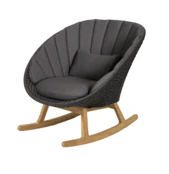 Cane-line Peacock rocking chair, teak - dark grey