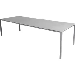 Cane-line Pure dining table, 280x100cm, light grey - concrete grey ceramic