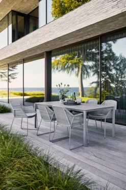 Cane-line Pure dining table, 200x100cm, light grey - concrete grey ceramic
