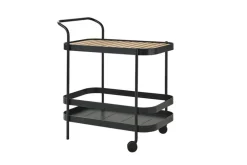 Cane-line Roll bar trolley, teak - lava grey