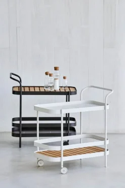 Cane-line Roll bar trolley, teak - white