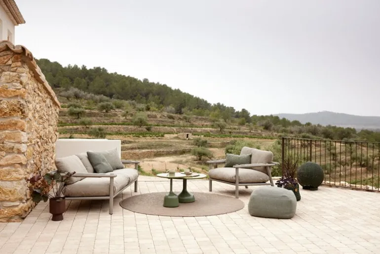 Cane-line Sticks 2-seater sofa with cushions, taupe - sand