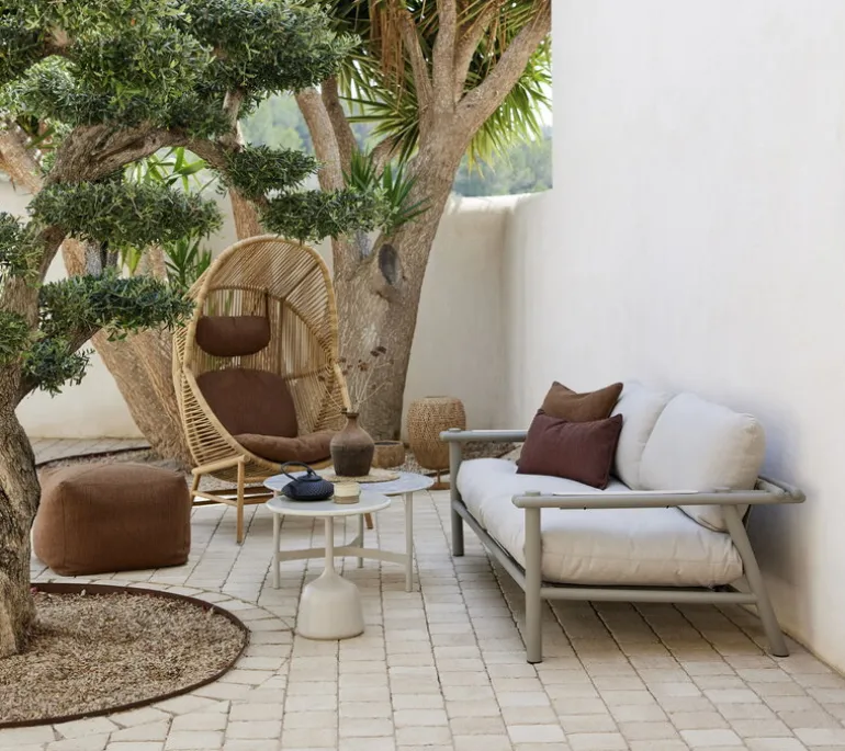 Cane-line Sticks 2-seater sofa with cushions, taupe - sand