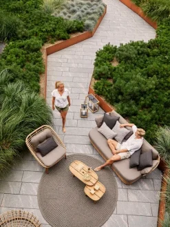 Cane-line String lounge chair, natural - taupe
