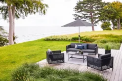 Cane-line Sunshade parasol, with tilt, light grey - silver