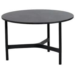 Cane-line Twist coffee table, diam. 70 cm, lava grey - fossil black