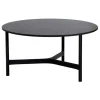Cane-line Twist coffee table, diam. 90 cm, lava grey - fossil black