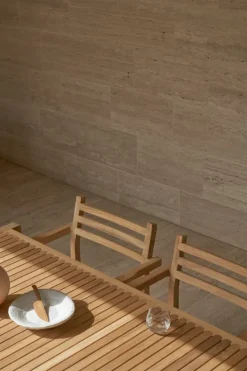 Carl Hansen & Søn AH502 Outdoor dining chair with armrest, teak