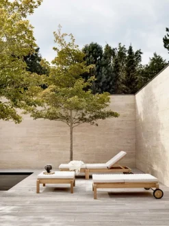 Carl Hansen & Søn AH603 Outdoor lounger footrest, teak