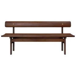 Carl Hansen & Søn BM0699 Asserbo bench w. backrest, 170 cm, dark oiled eucalyptus