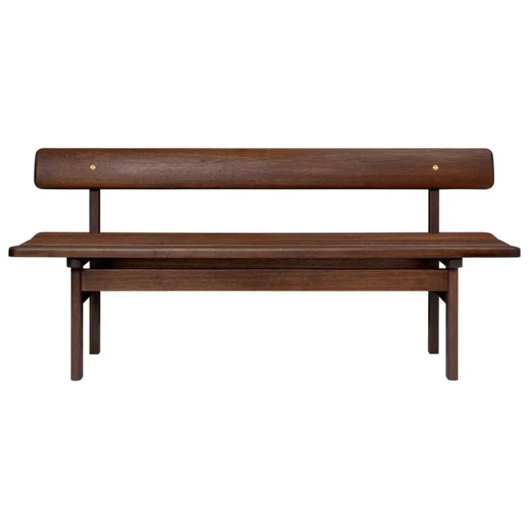 Carl Hansen & Søn BM0699 Asserbo bench w. backrest, 170 cm, dark oiled eucalyptus