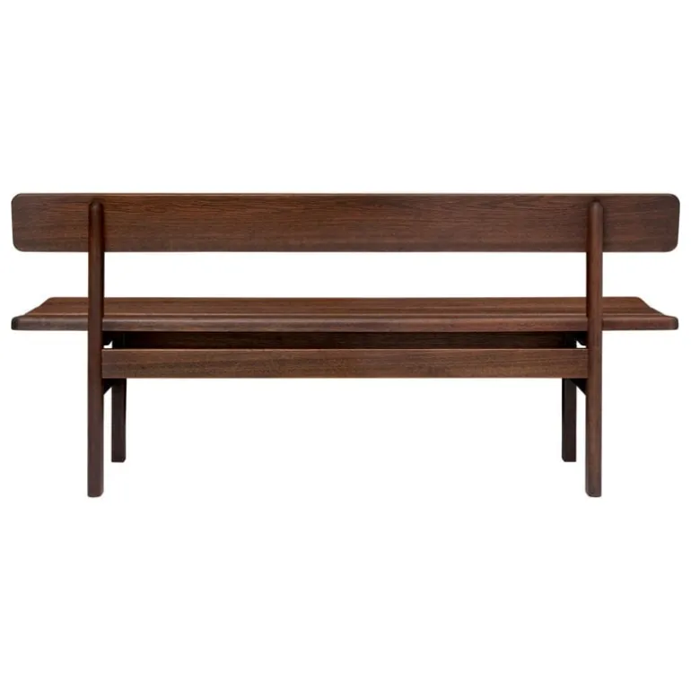 Carl Hansen & Søn BM0699 Asserbo bench w. backrest, 170 cm, dark oiled eucalyptus