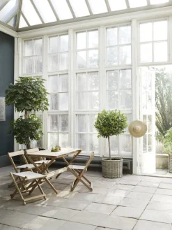 Carl Hansen & Søn BM5768 Deck chair footstool, teak - off-white