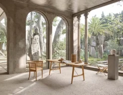 Carl Hansen & Søn BM1160 Hunt Hunting sman dining table, oiled oak - brass