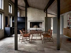 Carl Hansen & Søn BM1106 Huntsman chair, oiled oak - cognac leather - brass