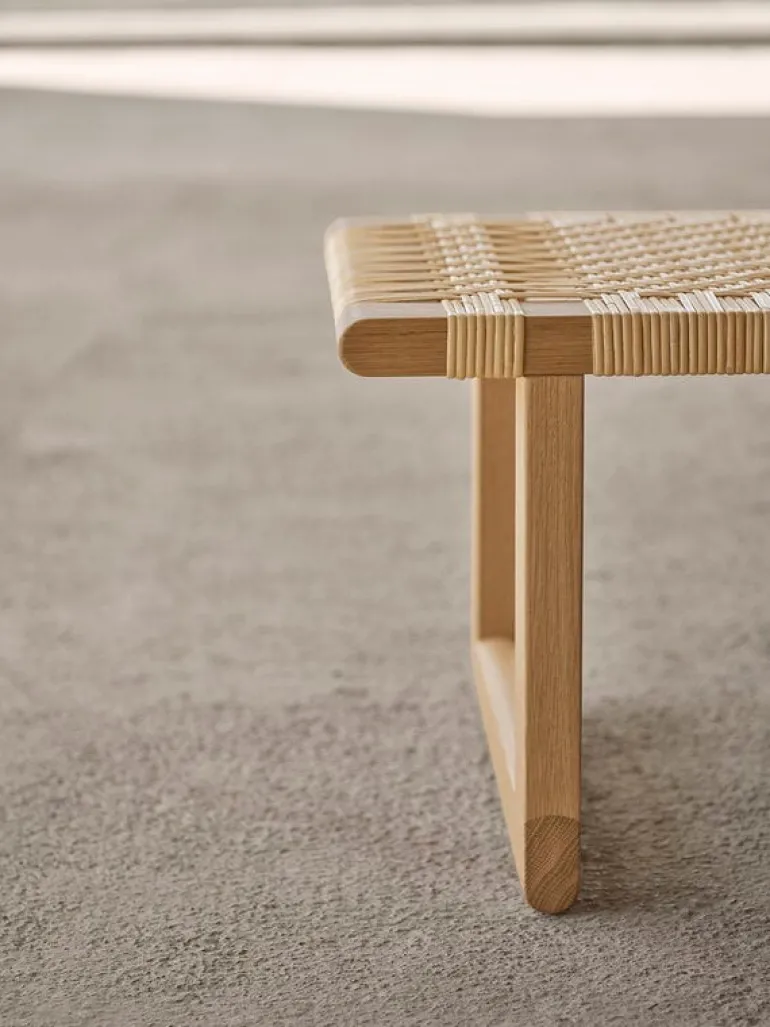 Carl Hansen & Søn BM0488L Table Bench, long, oiled oak - rattan