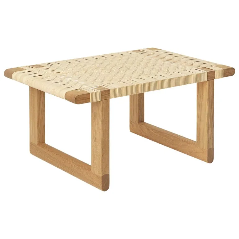 Carl Hansen & Søn BM0488S Table Bench, short, oiled oak - rattan