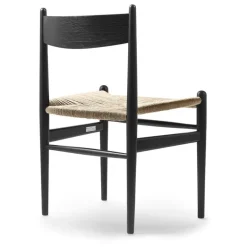Carl Hansen & Søn CH36 chair, black - natural cord