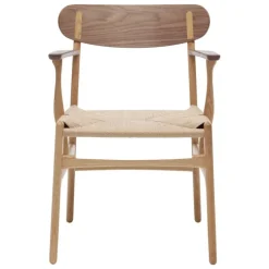 Carl Hansen & Søn CH26 chair, oiled oak and walnut - natural cord