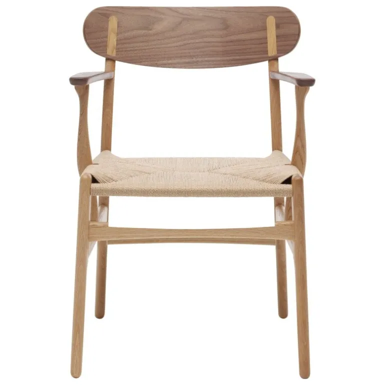 Carl Hansen & Søn CH26 chair, oiled oak and walnut - natural cord
