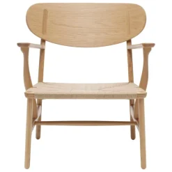 Carl Hansen & Søn CH22 lounge chair, oiled oak - natural cord