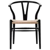 Carl Hansen & Søn CH24 Wishbone chair, soft black - natural cord