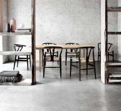 Carl Hansen & Søn CH24 Wishbone chair, soft black - natural cord