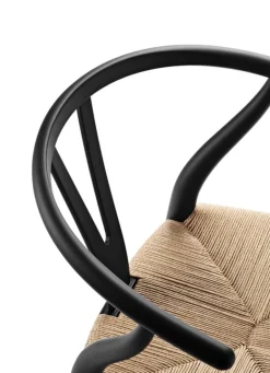 Carl Hansen & Søn CH24 Wishbone chair, black oak - natural cord