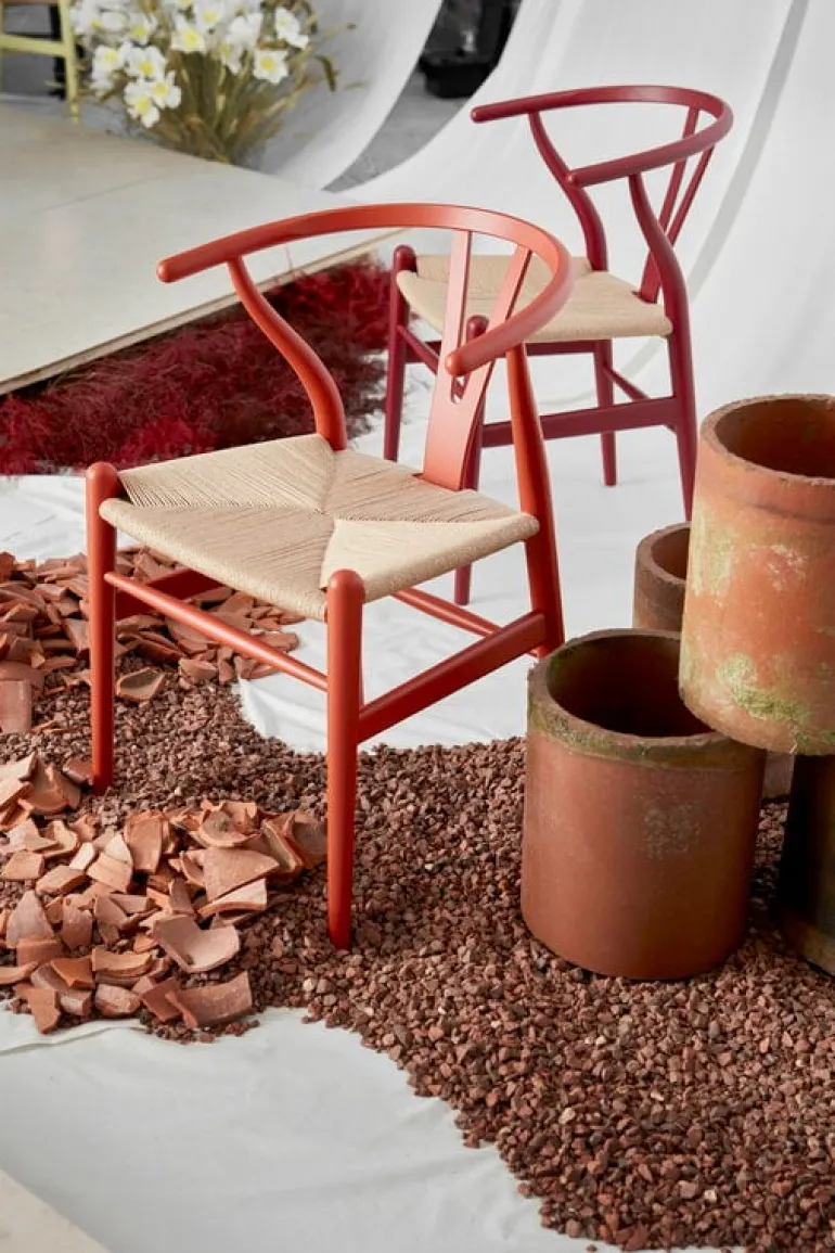 Carl Hansen & Søn CH24 Wishbone chair, soft terracotta - natural cord