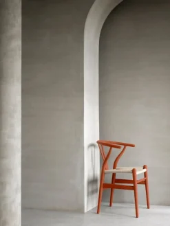 Carl Hansen & Søn CH24 Wishbone chair, soft terracotta - natural cord