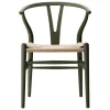 Carl Hansen & Søn CH24 Wishbone chair, soft seaweed - natural cord