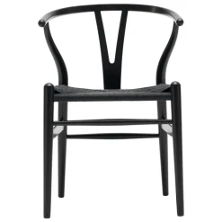 Carl Hansen & Søn CH24 Wishbone chair, black beech - black cord