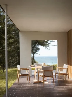 Carl Hansen & Søn Embrace E008 dining chair cushion, Agora Life Oat