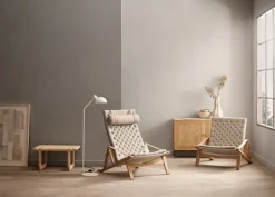 Carl Hansen & Søn FK10 Plico chair, oiled oak - natural linen