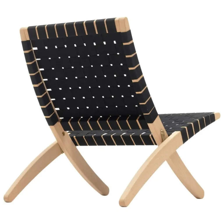 Carl Hansen & Søn MG501 Cuba lounge chair, oiled oak - black webbing