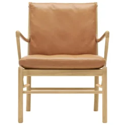 Carl Hansen & Søn OW149 Colonial lounge chair, oiled oak - cognac leather Sif 95