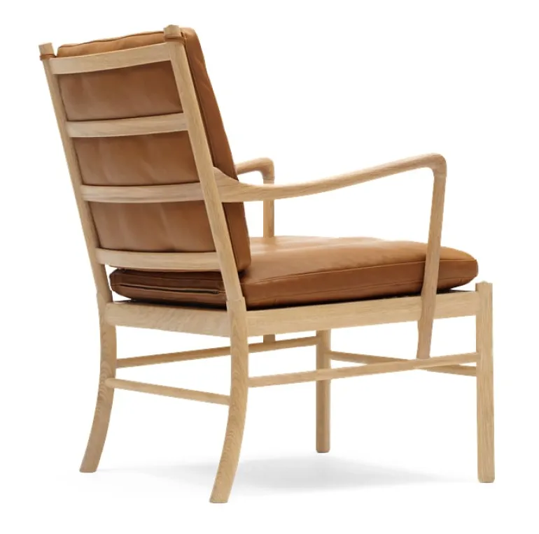 Carl Hansen & Søn OW149 Colonial lounge chair, oiled oak - cognac leather Sif 95