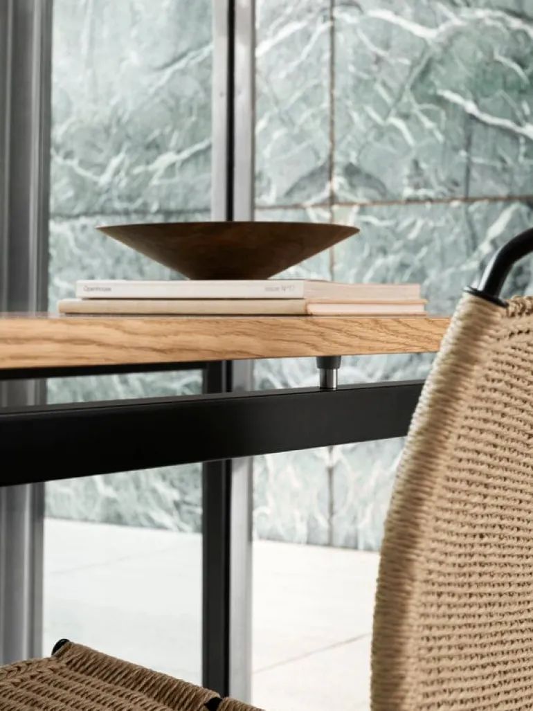 Carl Hansen & Søn PK1 chair, black steel - natural paper cord