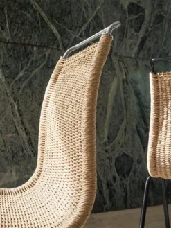 Carl Hansen & Søn PK1 chair, black steel - natural paper cord