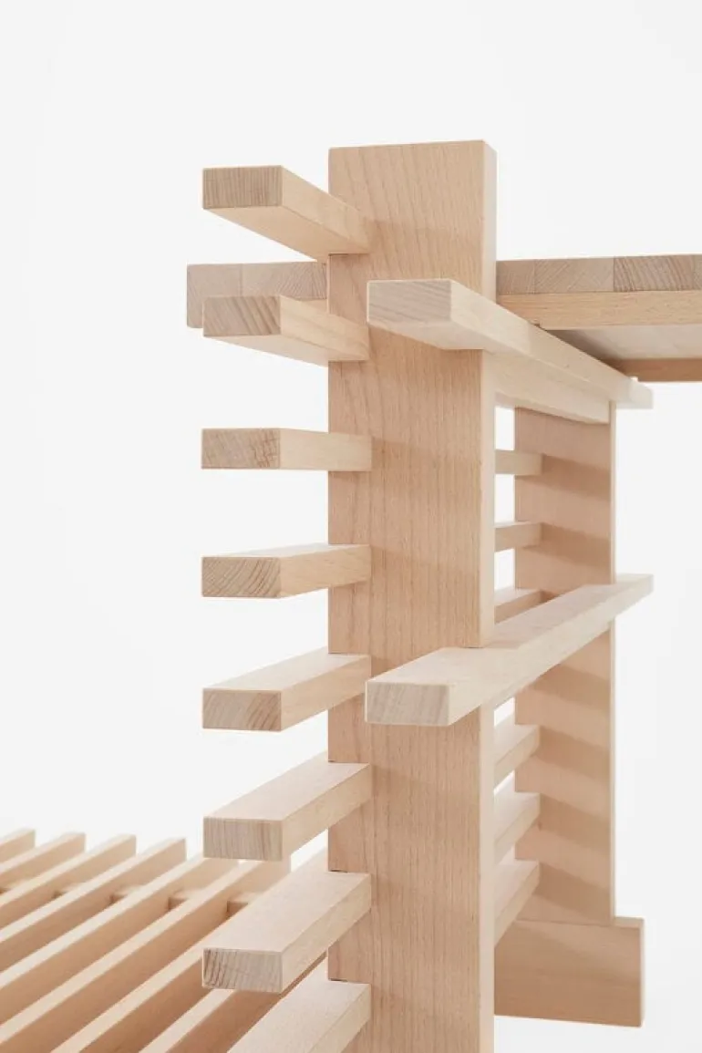 Collaboratorio Cubile 160 headboard, beech